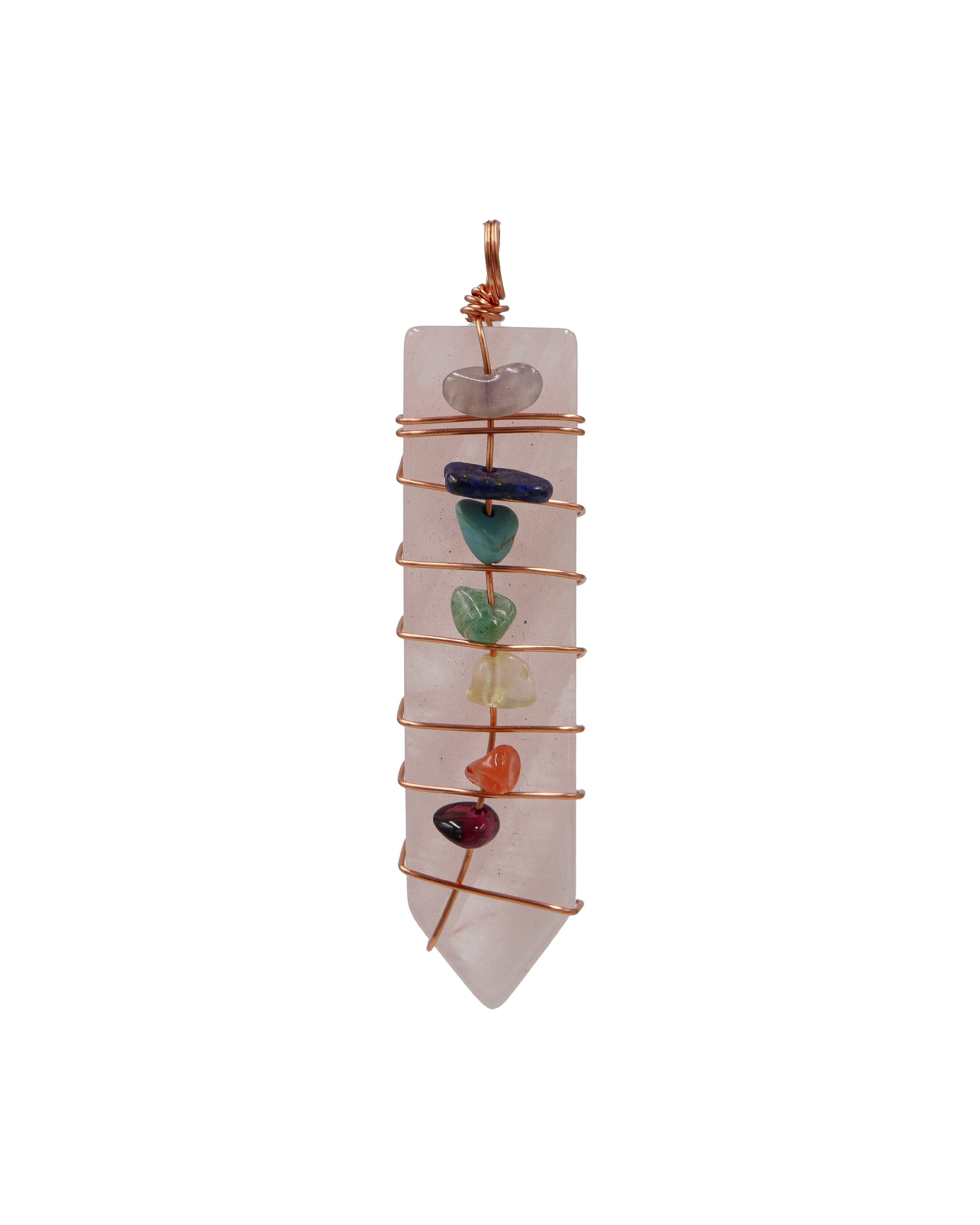 Rozenkwarts Chakra Hanger