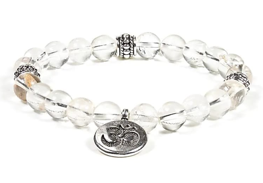 mala armband bergkristal met ohm